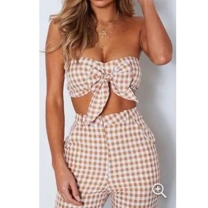 White Fox boutique gingham set